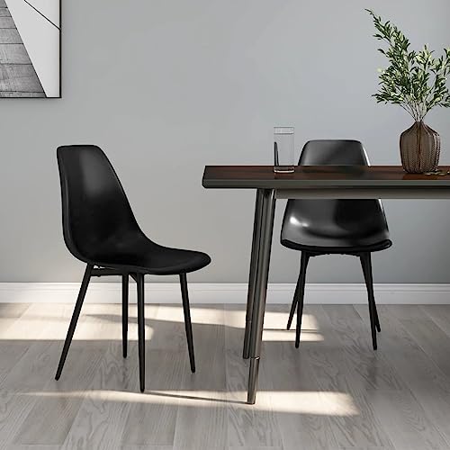 OHOOWOO Esszimmerstühle 2 STK. Schwarz PP Möbel Küche von OHOOWOO