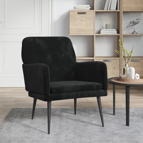 OHOOWOO Sessel Schwarz 62x79x79 cm Samt Wohnzimmer Sessel & Stühle von OHOOWOO