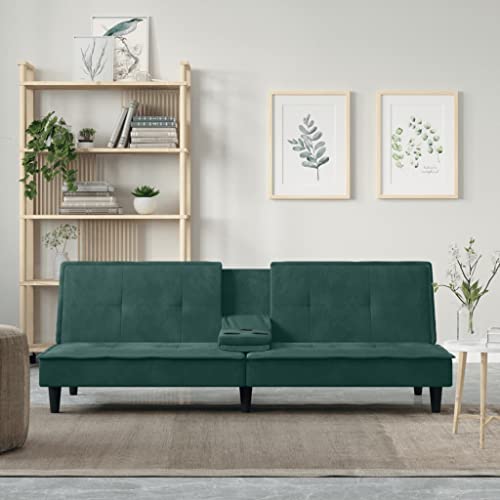 Schnitt for Wohnzimmersofas und Sofas, Sofacouch, bequemes Sofagestell, umwandelbare Couch, auffälliges Design, robuste Konstruktion, praktische Innenergänzung für ( Color : Dunkelgrün , Size : 200 x von OHOOWOO