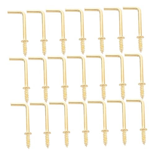 OHPHCALL 100 Stück Teiliges Goldene Schraubhaken Selbstschneidend aus Kohlenstoffstahl mit Rechtwinkligem Design als Wand schmuckhalter Bildhaken und Befestigungshaken für Zuhause und Büro OHPHCALL 100 Stück Teiliges Goldene Schraubhaken Selbstschneidend aus Kohlenstoffstahl mit Rechtwinkligem Design als Wand schmuckhalter Bildhaken und Befestigungshaken für Zuhause und Büro von OHPHCALL