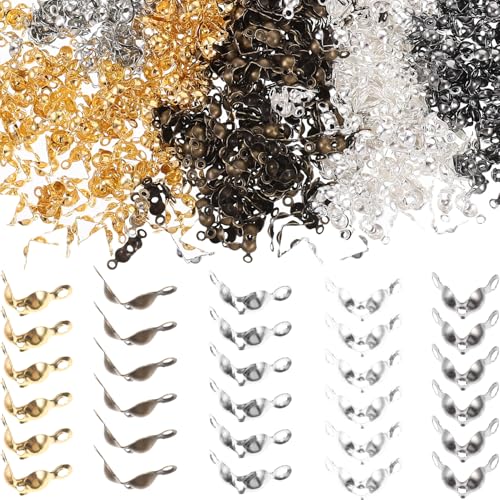 OHPHCALL 1000 Stück Teiliges Schmuckverschluss Metall DIY Schmuckzubehör mit Farbigen Knotenabdeckungen Langlebige Schmuckverbinder für Armbänder und Halsketten Vielseitig Einsetzbar für OHPHCALL 1000 Stück Teiliges Schmuckverschluss Metall DIY Schmuckzubehör mit Farbigen Knotenabdeckungen Langlebige Schmuckverbinder für Armbänder und Halsketten Vielseitig Einsetzbar für von OHPHCALL