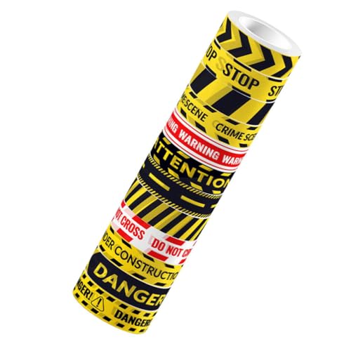 OHPHCALL 12rollen Warnslogan Washi Tape Set Selbstklebendes Klebeband Für Scrapbooking Handbücher Und Kreative Projekte Einfach Abreißbar Ohne Kleberückstände Vielseitig Einsetzbar von OHPHCALL
