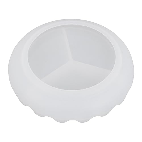 OHPHCALL 1Stück DIY Silikonform für Spiegel Wellige Platte Runde Flache Silikonform Umweltfreundliche Gießform für Bastelprojekte Weiß für Epoxidharz Designs von OHPHCALL