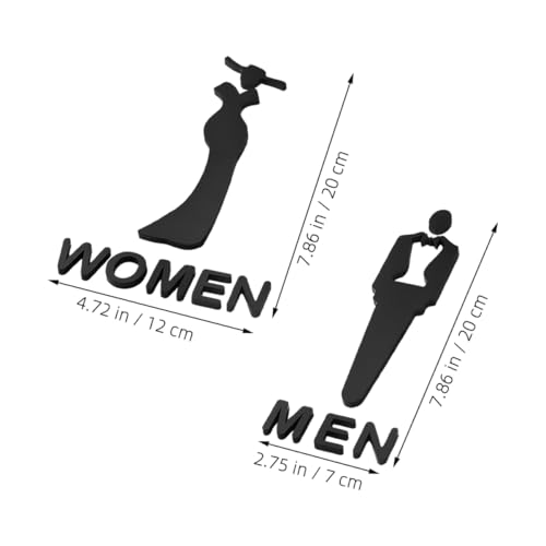 OHPHCALL 2 Badezimmerschilder: Acryl-türschild – Beschilderung Für Männliche Und Weibliche Toiletten – Selbstklebende Wandtafel Für Geschäft Und Zuhause OHPHCALL 2 Badezimmerschilder: Acryl-türschild – Beschilderung Für Männliche Und Weibliche Toiletten – Selbstklebende Wandtafel Für Geschäft Und Zuhause von OHPHCALL