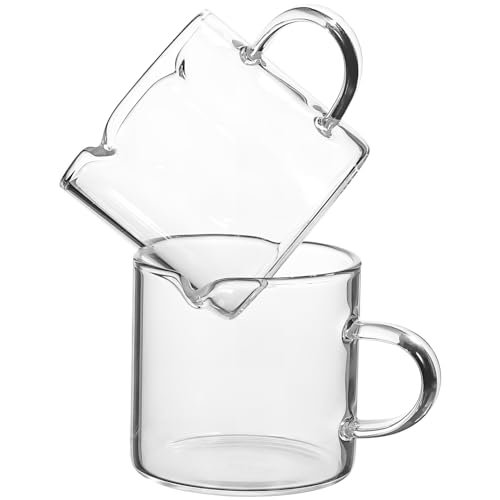 OHPHCALL 2 Stück Hochborosilikat Kaffee und Espresso Tassen Tragbare und Robuste Kaffeebecher für Zuhause und Büro Hitzebeständig und OHPHCALL 2 Stück Hochborosilikat Kaffee und Espresso Tassen Tragbare und Robuste Kaffeebecher für Zuhause und Büro Hitzebeständig und von OHPHCALL