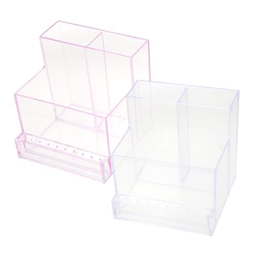 OHPHCALL 2 Stück Maniküre Werkzeug Aufbewahrungsregal Nagelbohrmaschinenkoffer Nagelbohrmaschinen Bits Nailart Werkzeug Organizer Aufbewahrungskoffer Nagelbohrer Bits Nagelschleifbit von OHPHCALL