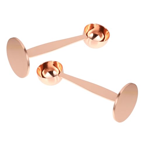 OHPHCALL 2 Stück Teiliges Edelstahl Kaffee Espresso Tamper und Messlöffel in Roségold Professionelles Kaffeedosierwerkzeug mit Ergonomischem Griff für Präzises Dosieren und Festes von OHPHCALL
