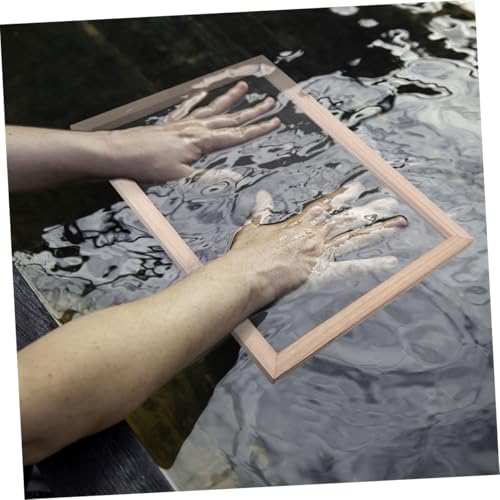 OHPHCALL 2 Stück Teiliges Handmade Wooden Paper Making Screen Doppel Lagiger Stabiler Holzrahmen für Traditionelle Papierherstellung Robustes DIY Papiermaché Zubehör für Kreative von OHPHCALL