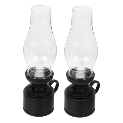 OHPHCALL 2stücke Vintage Öl-Laternen Mit Flackernder Flamme Retro Kerosinlampe Für Innen Und Außeneinsatz Dekorative Campinglampe Klarglas Hurrikanlaterne Für Festlichkeiten Und OHPHCALL 2stücke Vintage Öl-Laternen Mit Flackernder Flamme Retro Kerosinlampe Für Innen Und Außeneinsatz Dekorative Campinglampe Klarglas Hurrikanlaterne Für Festlichkeiten Und von OHPHCALL