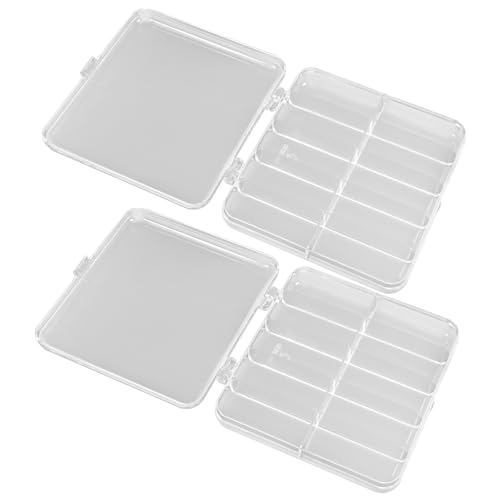OHPHCALL 2Stücke Aufbewahrungsbox mit Fächern Transparente Sortierbox für Perlen Schmuck und Kleine Teile für Heimwerker und DIY Projekte mit Praktischem Tragegriff OHPHCALL 2Stücke Aufbewahrungsbox mit Fächern Transparente Sortierbox für Perlen Schmuck und Kleine Teile für Heimwerker und DIY Projekte mit Praktischem Tragegriff von OHPHCALL