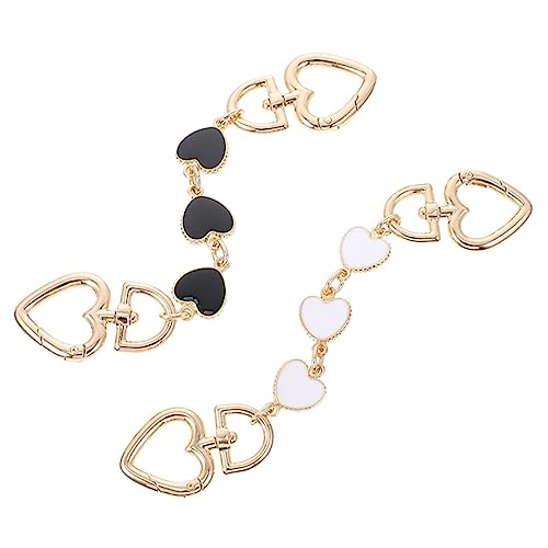 OHPHCALL Herzförmige Geldbörsenverlängerungskette 2 Stück Metallkette Für Handtaschen Elegant Selbstgemacht Taschenriemenverlängerung Modisches Zubehör Für Damen von OHPHCALL