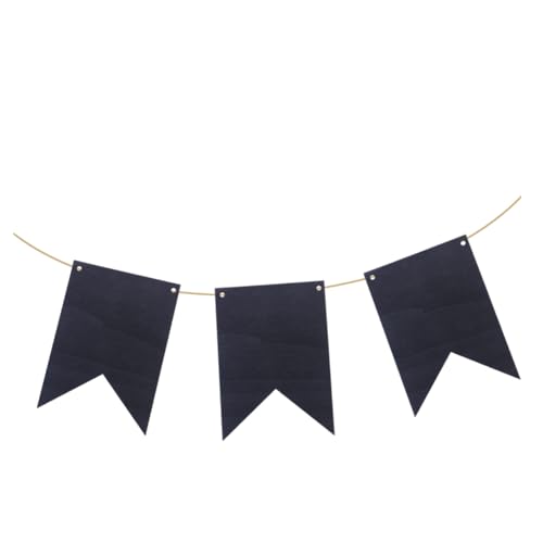 OHPHCALL 32 Stück Teiliges DIY Kreidetafel Wimpelgirlande Kreidestiften Beschreibbare Deko für Party Geburtstag Hochzeit Vielseitige Wiederverwendbare Schwarze Banner von OHPHCALL
