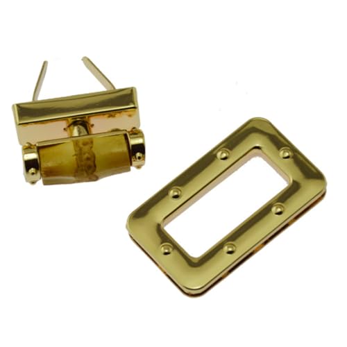 OHPHCALL 4stücke Handtaschen Zubehör Elegante Quadratische Zinklegierungs-Schloss-Buckle Vielseitig Einsetzbar Für Handtaschen Taschen Und Clutches Goldfarbene Ausführung von OHPHCALL