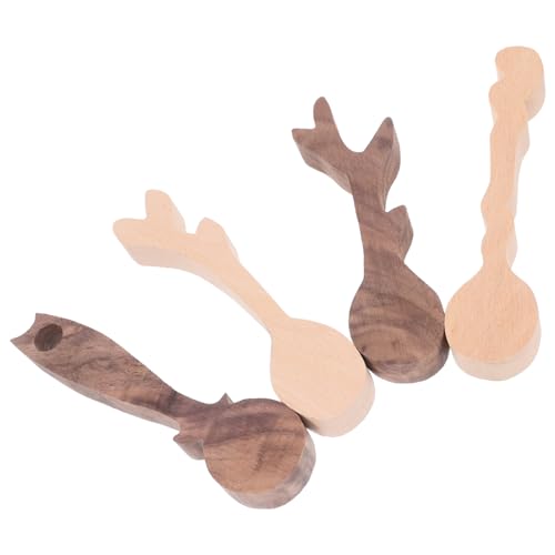 OHPHCALL 4stücke Holzrohlinge Zum Löffel Schnitzen Unfertige Holzblanks Für Holzschnitzerei Geeignet Für Anfänger Und Bastelbegeisterte Aus Buchen Und Walnussholz Für Kreative von OHPHCALL
