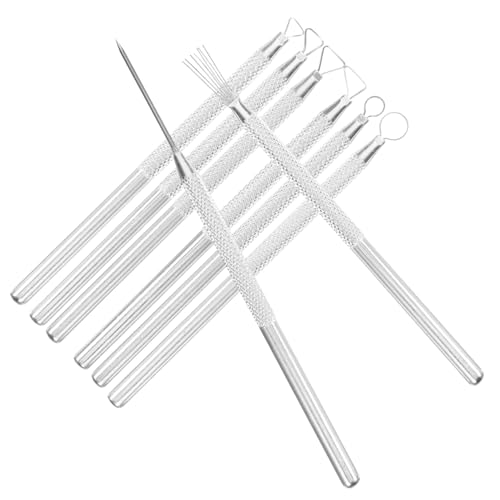 OHPHCALL 8Stücke Teiliges Tonnadel Werkzeugset Schnitznadeln und Schnitzstäbe für Präzises Töpfern und Heimwerken für DIY Projekte und Unterricht von OHPHCALL