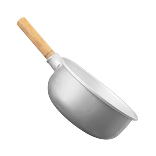 OHPHCALL Aluminiumschöpfkelle mit Holzgriff Robuste Wasserkelle Außendurchmesser Ergonomisch Langlebig Vielseitig für Küche Bad Garten und Haushalt Praktische Tragbare Wasserschöpfer von OHPHCALL
