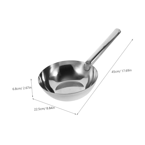 OHPHCALL Edelstahl Suppenkelle mit Langem Rundem Griff Extra und Tiefen Vielseitiger Küchenlöffel zum Schöpfen von Wasser Suppe und Soßen Langlebig und Komfortabel für Täglichen Gebrauch von OHPHCALL