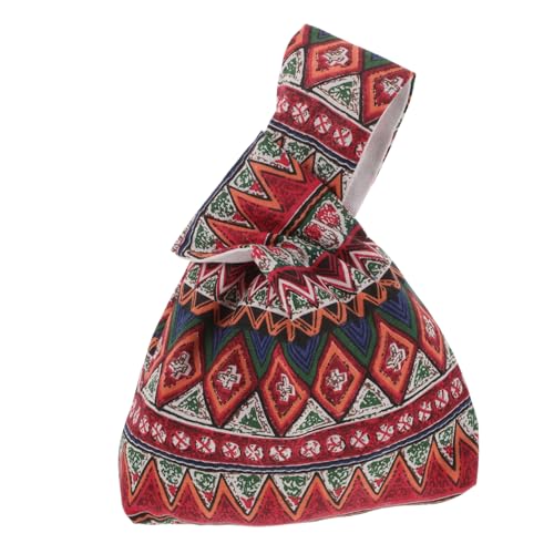 OHPHCALL Knit Use Handgelenk Tasche Baumwoll Leinen für Frauen Tragbare Pouch für Strickwerkzeuge Stilvolle Aufbewahrungslösung mit Praktischem Design und Einzigartigem Muster von OHPHCALL