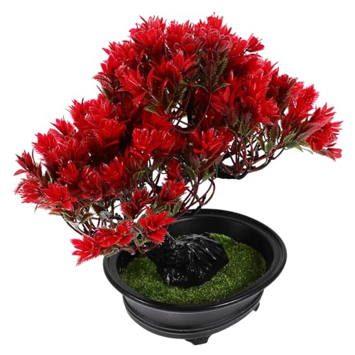OHPHCALL Künstlicher Bonsai Baum Begrüßungsbaum Grünpflanze Tischdeko Zimmer Deko Ornament für Büro Wohnzimmer Feng Shui Dekoration von OHPHCALL