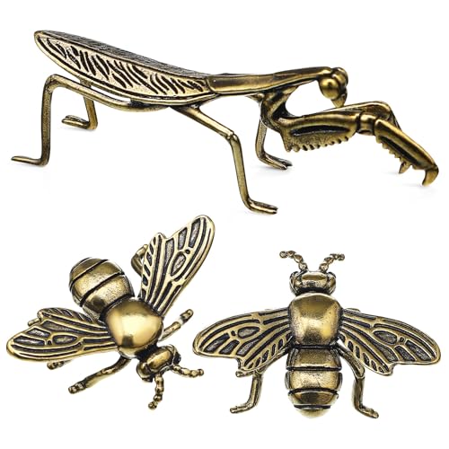 OHPHCALL 3 Stücke Bee Ornament Handwerk Bee Dekorationen Für Home Messing Insekt Ornament Tee Party Favor von OHPHCALL