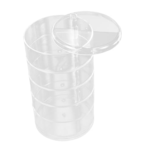 OHPHCALL Multi layer Drehbare Schmuckdose Kreativer Schmuck Organizer mit Etagen zur Aufbewahrung von Ringen Ohrringen Uhren und Ketten Praktische Schmuckbox für Zuhause von OHPHCALL