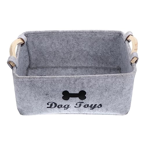 OHPHCALL Pet Toy Aufbewahrungskorb Aus Filz Mit Holzgriffen Multifunktionale Organizer-box Für Hundespielzeug Haustierkleidung Und Futter Für Wohnzimmer Und Schlafzimmer OHPHCALL Pet Toy Aufbewahrungskorb Aus Filz Mit Holzgriffen Multifunktionale Organizer-box Für Hundespielzeug Haustierkleidung Und Futter Für Wohnzimmer Und Schlafzimmer von OHPHCALL