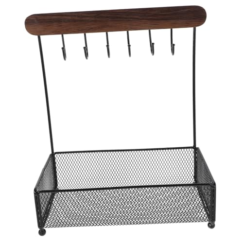 OHPHCALL Schmuck Organizer Tischregal mit Haken und Ablage Kompakte Aufbewahrung für Schlüssel Schmuck und Küchenutensilien Stabiles Multifunktionales Ablagesystem für Eingangsbereich und OHPHCALL Schmuck Organizer Tischregal mit Haken und Ablage Kompakte Aufbewahrung für Schlüssel Schmuck und Küchenutensilien Stabiles Multifunktionales Ablagesystem für Eingangsbereich und von OHPHCALL