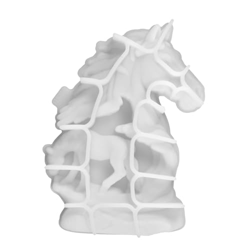 OHPHCALL Silikonform Pferd Gießform für DIY Crafts Reißfest Wiederverwendbar Leicht zu Entformen Detailreiche Resin Skulptur Gussform für Tischdeko Weiß von OHPHCALL