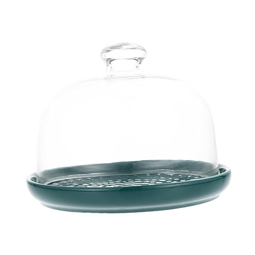 OHPHCALL Transparente Dekorative Tortenplatte mit Abnehmbarem Deckel Modern Leicht Luxuriös Eleganter Servierteller für Kuchenaufbewahrung und Party Desserts Glatte Kanten Vielseitig von OHPHCALL