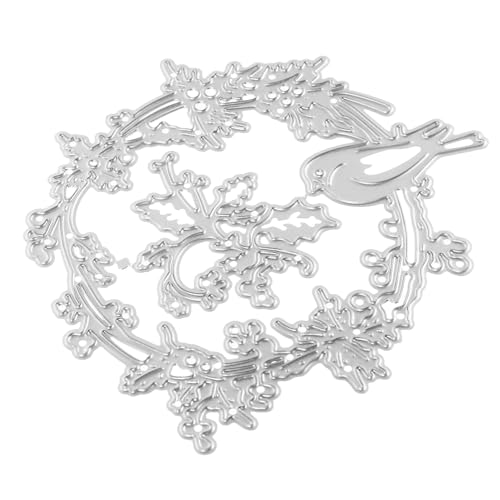OHPHCALL Vogel Blumen Zweig Stanzschablonen für DIY Scrapbooking Kinderfreundliche Druck und Schnittformen für Kreative Bastelprojekte mit Wreath Designs und Vögeln von OHPHCALL