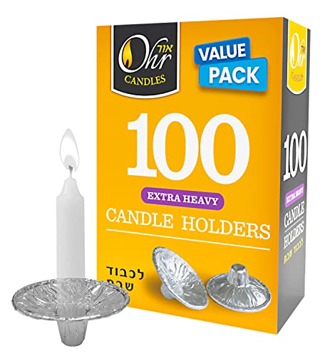 OHR Einweg-Kerzenhalter aus Aluminiumfolie, extra schwer, 100 Stück von OHR CANDLES