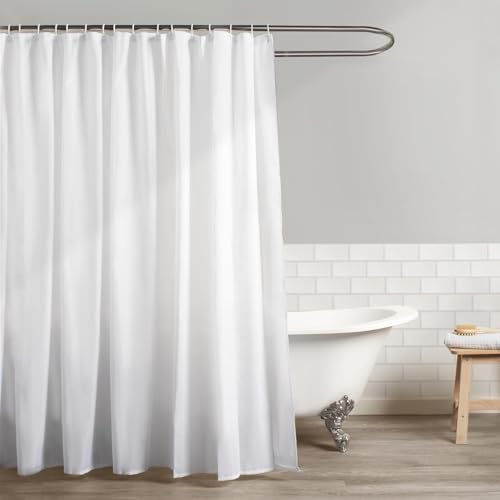 OHS Duschvorhang, weiß, Badezimmer-Duschvorhänge, schimmelresistent, Badewannen-Duschvorhang für Feuchtraum-Badezimmervorhänge, wasserabweisend, 180 cm x 180 cm von OHS