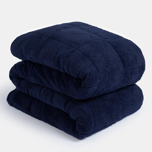 OHS Gewichtsdecke 3 kg, Schwere Decke zum schlafen, schwere Schlafdecke aus Mikrofaser, Blau 150 x 100 cm(Disclaimer: Only suitable for age 3+ years) von OHS