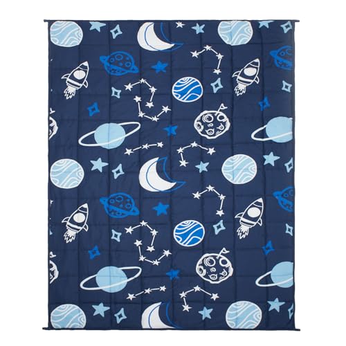 OHS Gewichtsdecke 3kg Star, Schwere Decke 100 x 150 cm 3kg(6.6lb) Gewichtsdecke Blau Weighted Blanket(Disclaimer: Only suitable for age 3+ years) von OHS