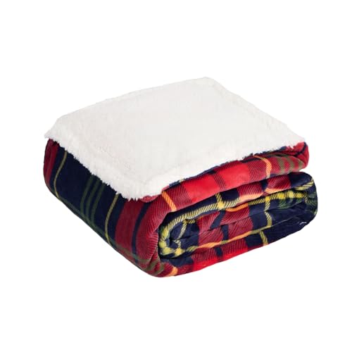 OHS tagesdecke Karo-Überwürfe für Sofa, ultraweiche, warme Fleecedecke für Bett, Weihnachtsdecke, Sherpa-Überwurf, Wohnzimmer, Schlafzimmer, Rot Sofa Decke 130 x 160 cm OHS tagesdecke Karo-Überwürfe für Sofa, ultraweiche, warme Fleecedecke für Bett, Weihnachtsdecke, Sherpa-Überwurf, Wohnzimmer, Schlafzimmer, Rot Sofa Decke 130 x 160 cm von OHS