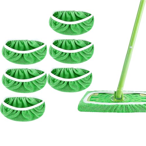 OHYER 6 Stück Tücher Wiederverwendbare für Swiffer Bodenwischer Wischmopp Bezug für Easy Clean Boden Wischen Mikrofaser Wischmopp Ersatzköpfe Saugfähiger Feuchte Bodentücher mit hoher Wasser (6) OHYER 6 Stück Tücher Wiederverwendbare für Swiffer Bodenwischer Wischmopp Bezug für Easy Clean Boden Wischen Mikrofaser Wischmopp Ersatzköpfe Saugfähiger Feuchte Bodentücher mit hoher Wasser (6) von OHYER