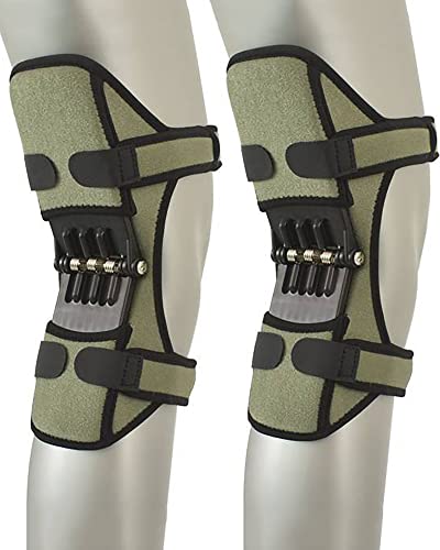 OHaGin Rebound Spring Force Power Enhancer Knie Patella Brace Booster Atmungsaktive rutschfeste Kniestützpolster für Bergsteigertraining von OHaGin