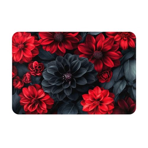 OIBNKCN Noble and Mysterious Rose vielseitige Fußmatte, langlebig, leicht zu reinigen, rutschfeste Fußmatte für Haustür, Eingang und Heimdekoration von OIBNKCN