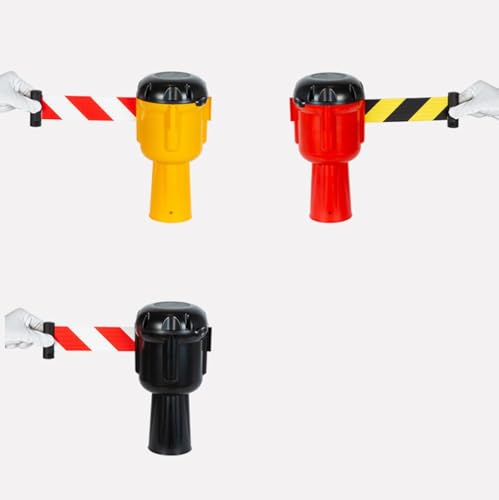 1 Stück Teleskop-Isolationsgurt for Verkehrskegel – Einziehbares Warnband mit hoher Sichtbarkeit for den Notfall(Black,10meters) von OIEWRYZLE