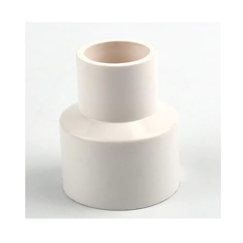 1 Stück gerader PVC-Reduzierverbinder – verdickter grau/weißer Bewässerungsrohrverbinder for Garten, Aquarium, Gewächshaus(White,50x32mm) von OIEWRYZLE
