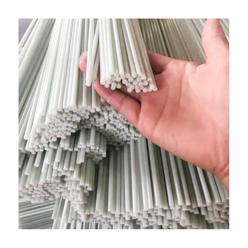 10-teiliges Set mit weißen Fiberglasstäben – 1,5 mm und 2 mm Durchmesser, 1500 mm, 3000 mm, 4000 mm Länge for Bastelarbeiten, Modelle, Drachen(2.0x1500mm) von OIEWRYZLE