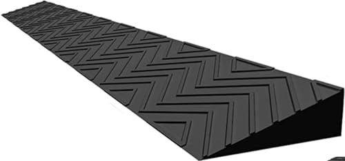 2 Zoll Schwellenrampe for Türöffnungen - Hochleistungs-Rollstuhlrampe aus Gummi - Tragbare, rutschfeste Zugangsrampe for den Innen- und Außenbereich(Black,100 * 8 * 2.5CM) von OIEWRYZLE
