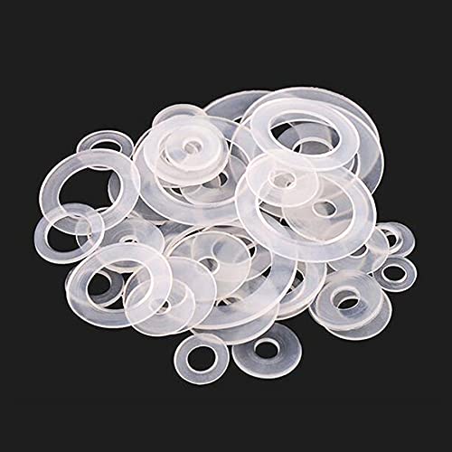 M10 M12 M14 M16 M18 M20 Weiße Nylon-Unterlegscheibe, flache Distanzdichtungen, Dichtungsring for verschiedene Anwendungen(M10x13x1mm 100pcs) von OIEWRYZLE