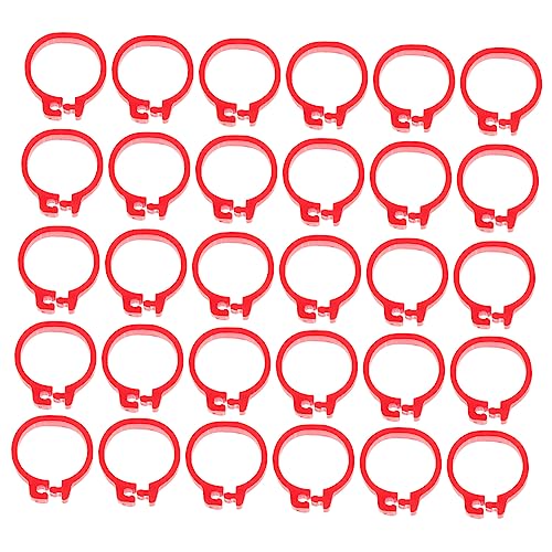 OIEWRYZLE 100 Stück rote Vogelbeinringe aus Kunststoff zur Identifizierung von Geflügel, Hühnern und Tauben – langlebige und Wiederverwendbare Fußbänder OIEWRYZLE 100 Stück rote Vogelbeinringe aus Kunststoff zur Identifizierung von Geflügel, Hühnern und Tauben – langlebige und Wiederverwendbare Fußbänder von OIEWRYZLE