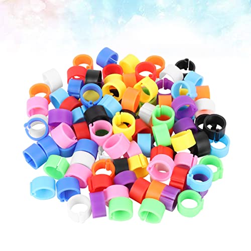 OIEWRYZLE 200 Stück Bunte Vogelbeinbänder for Öffnen for Tauben, Hühner, Papageien – einfache Identifizierung und Trennung von OIEWRYZLE