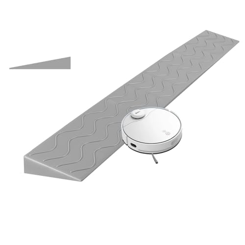 Rutschfeste Rollstuhlrampe aus Gummi – 1 bis 4 Zoll Anstieg – Tragbare und zuschneidbare Schwellenmatte for den Heim- und Außenbereich(Gray,H 2.76IN) von OIEWRYZLE