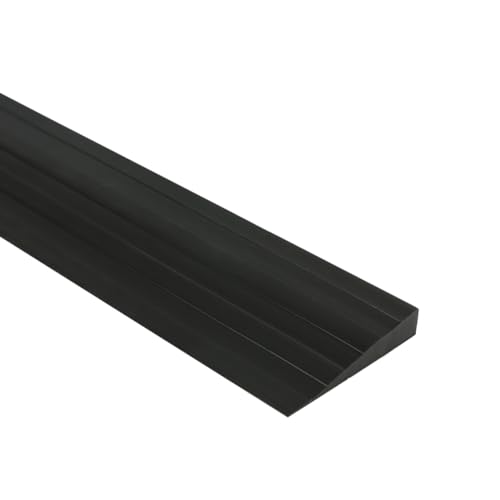 Rutschfeste Silikon-Schwellenrampe for Roboter, Rollstühle und Scooter – flexibler Bodenübergangsstreifen(Black,5 x 1 x 100cm) von OIEWRYZLE