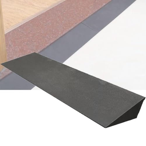 Rutschfeste Türschwellenrampe – 1 Zoll und 2 Zoll Anstieg, langlebige Rollstuhlrampe aus Gummi for einfachen Zugang(50 * 8 * 2cm) von OIEWRYZLE