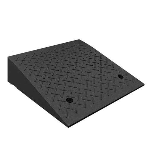 Tragbare Bordsteinrampe for hohe Beanspruchung – 50 cm Gummischwellenrampe for Stufen mit einer Höhe von 2–7,9 Zoll, 3000 kg Tragkraft(H13cm) von OIEWRYZLE