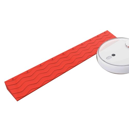 Tragbare Rollstuhlrampe mit 2–4 Zoll Steigung for Türöffnungen – Umweltfreundlicher Schwellenübergangsstreifen aus Gummi for einfachen Zugang(Red,100x22x10cm) von OIEWRYZLE